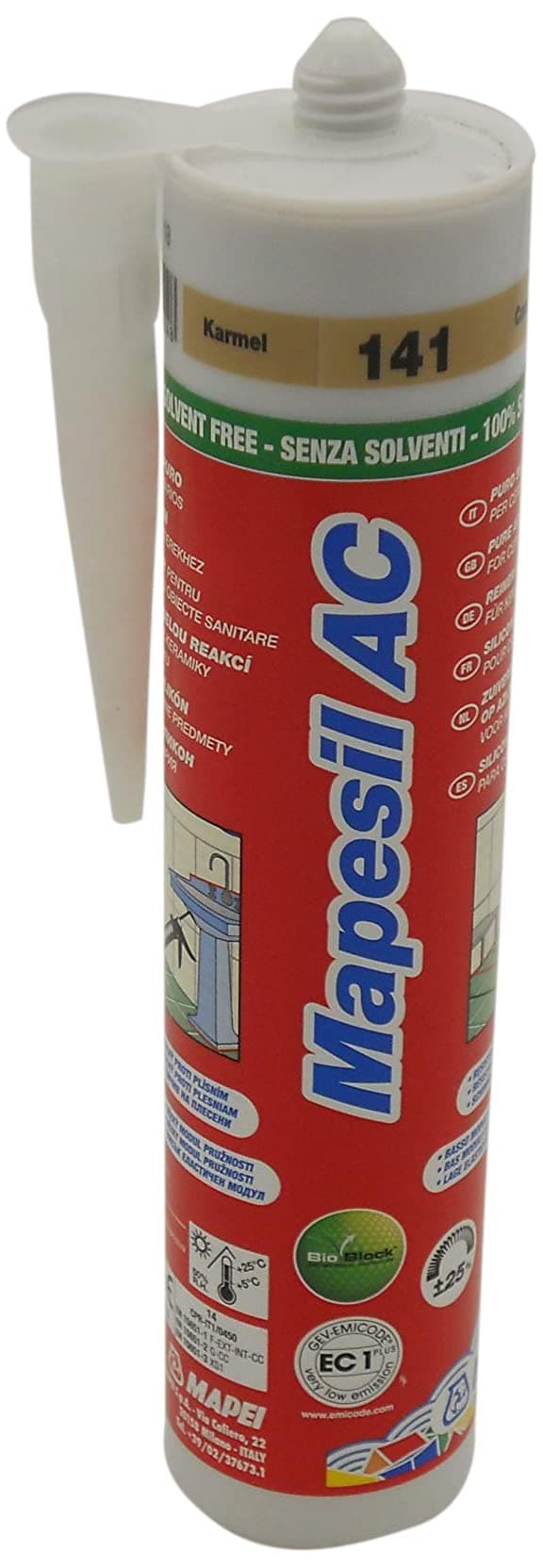 Mapesil AC Mould Resistant Silicone Sealant Caramel 141