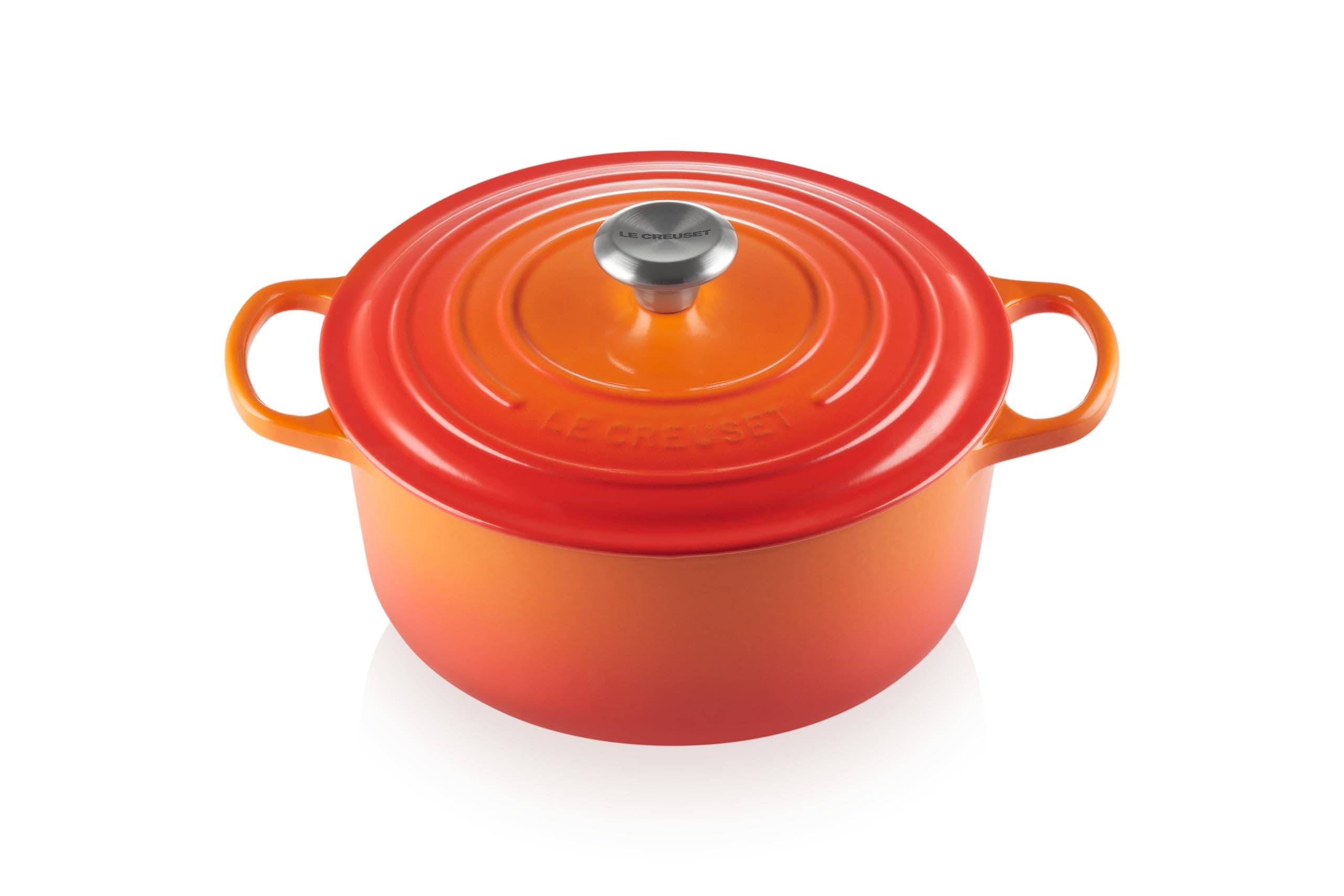 Signature Cast Iron Round Casserole, 26 cm - Volcanic - Dutch Oven, Biryani Pot