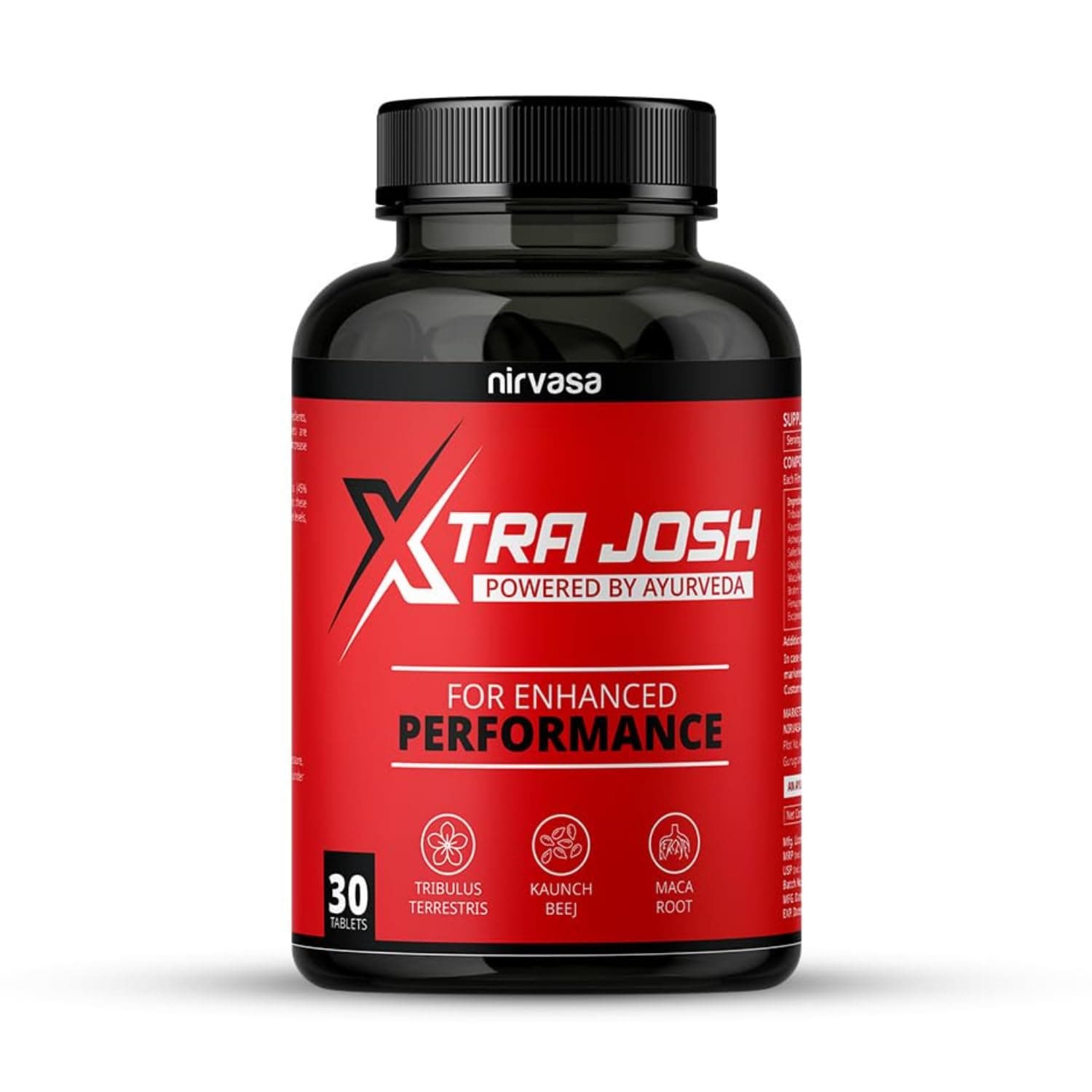 Xtra Josh Tablets for Men (30 Tabs) | Stamina, Energy & Performance Booster | Boosts Vitality, Strength & Endurance | Muscle Support, Enriched with Saponins | (Pack of 1)