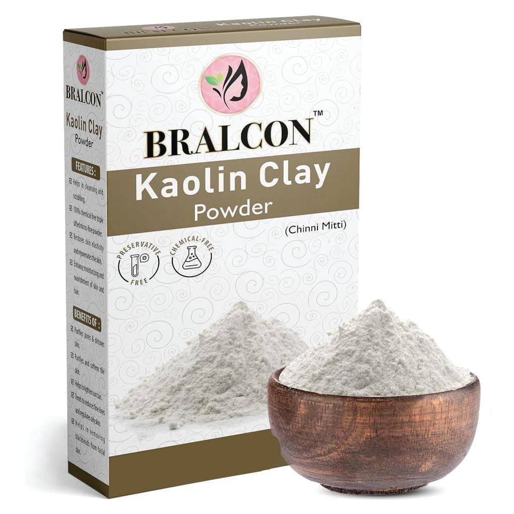 Kaolin Clay Powder - 100g | Chinni Mitti Powder for Face Pack, Skin Care | 100% Natural & Original for Healthy Hair & Skin | Removes Blackheads, Purifies Pores, Detoxes Skin