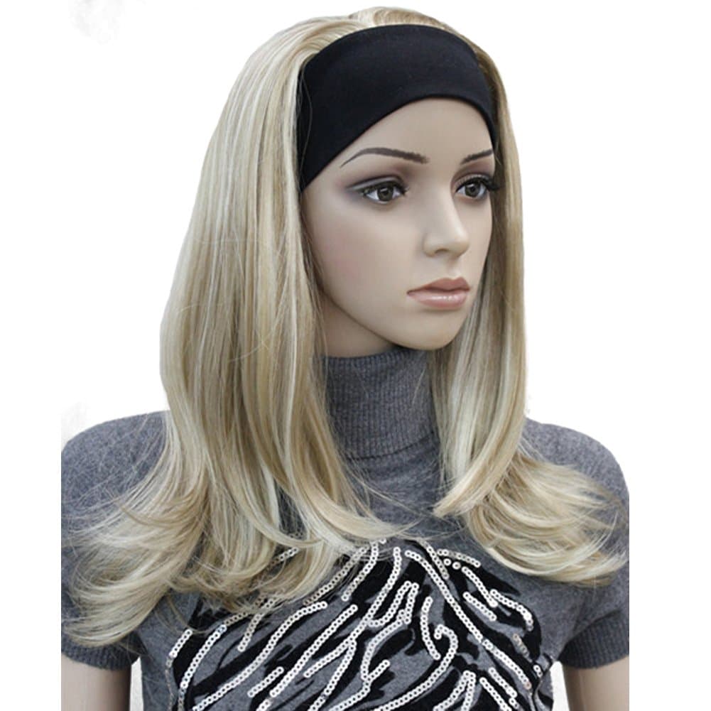 Lydell Long Straight Wave Headband Synthetic Wigs Blonde Highlighted Wigs (L16/613)