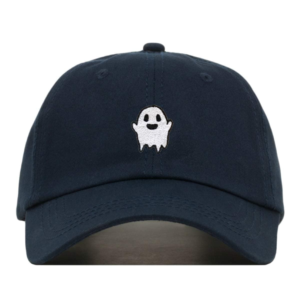 Ghost Baseball Hat, Embroidered Dad Cap, Unstructured Soft Cotton, Adjustable Strap Back (Multiple Colors)