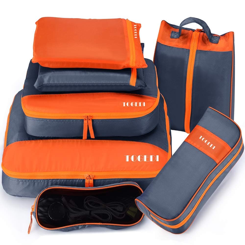 eWINNER 7 Pieces Travel Organizer Set grey