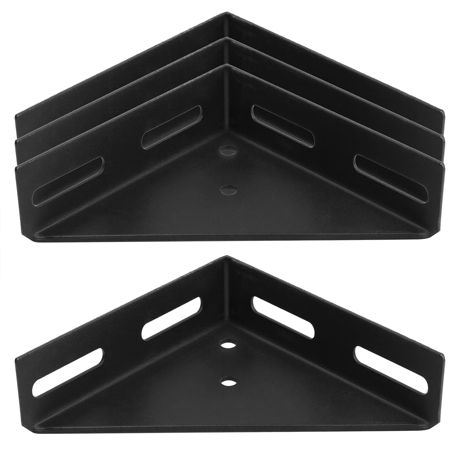 heneng 4 Pcs Corner Brace Brackets,7" x 7",Corner Brace for Wood,1/8" Thick Metal Triangle Shelf Bracket,Max Load 264 lbs/Each