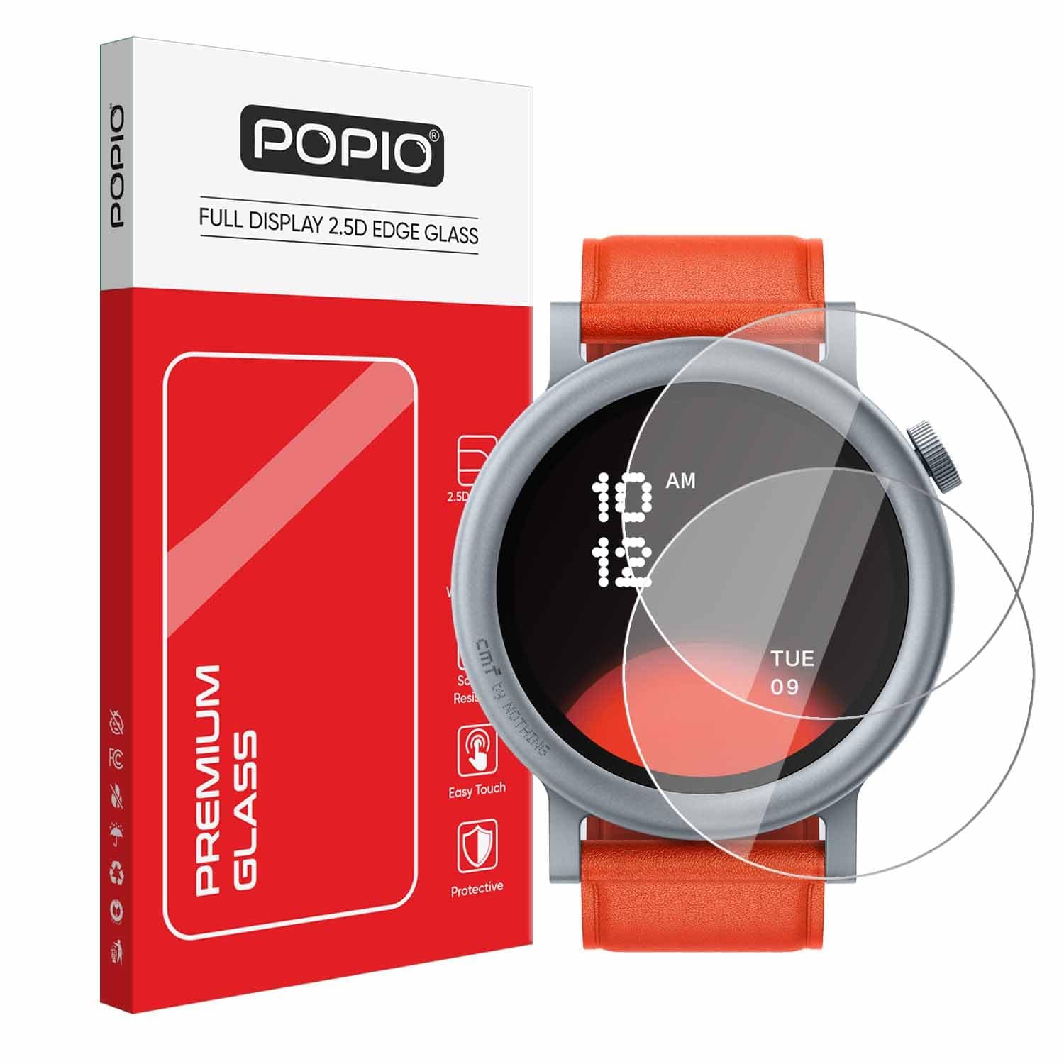 Military-Grade Gorilla Tempered Glass for CMF by Nothing Watch Pro 2 (Transparent) Edge to Edge Full Screen Coverage, Pack of 2