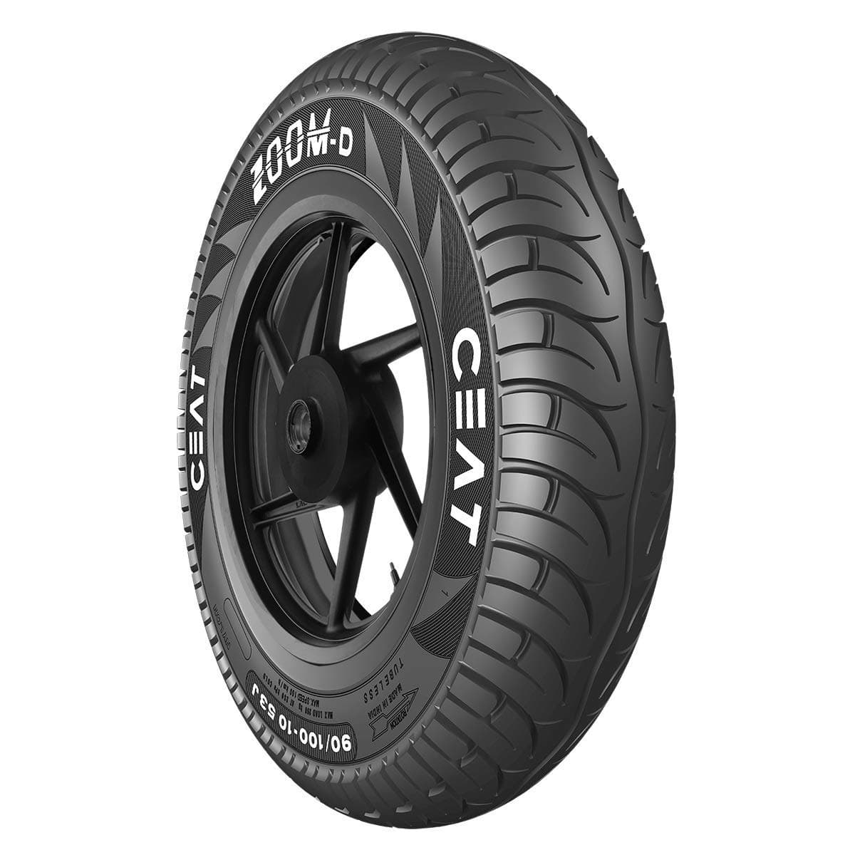 Ceat Zoom D 90/90% -12 54J Tubeless Scooter Tyre,Front or Rear