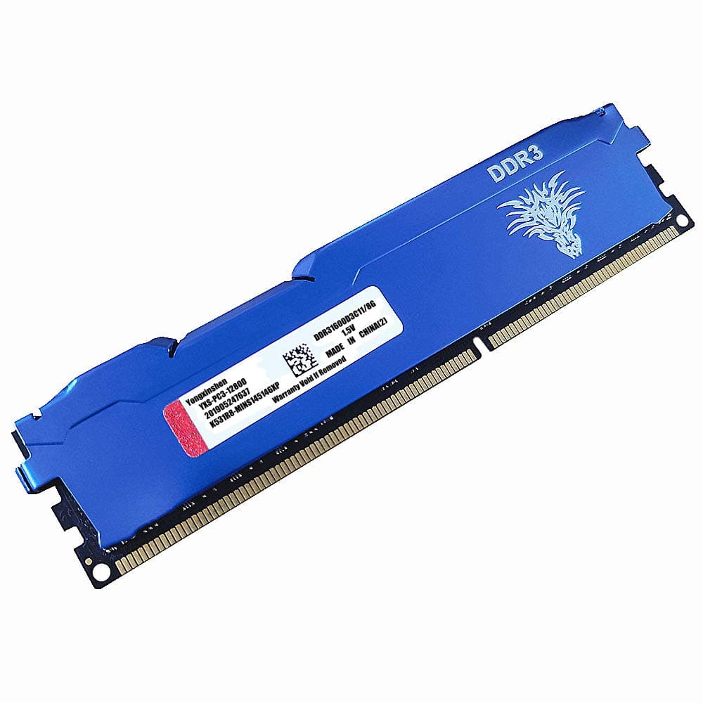8GB DDR3 1600MHz UDIMM RAM (PC3-12800) CL11 240Pin 1.5V Non-ECC Unbuffered Memory Stick for Desktop (Blue)