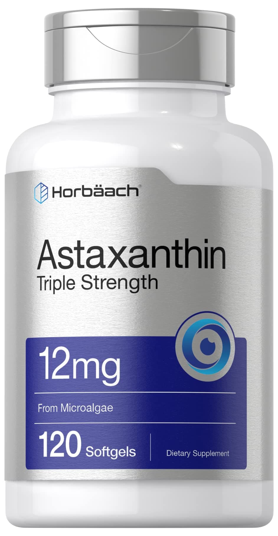 Astaxanthin Supplement | 12mg | 120 Softgels | Triple Strength | from Microalgae | Non-GMO & Gluten Free