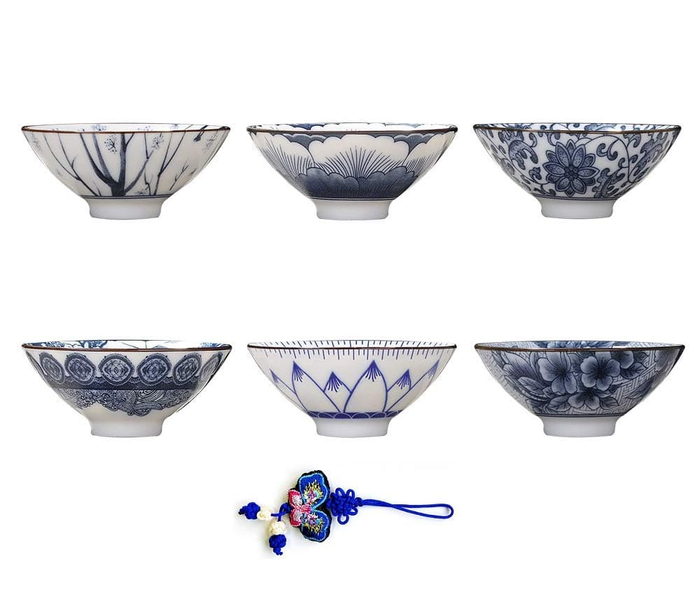 Kungfu Teacup,Chinese Long-Quan Celadon Teacup,Set of 6