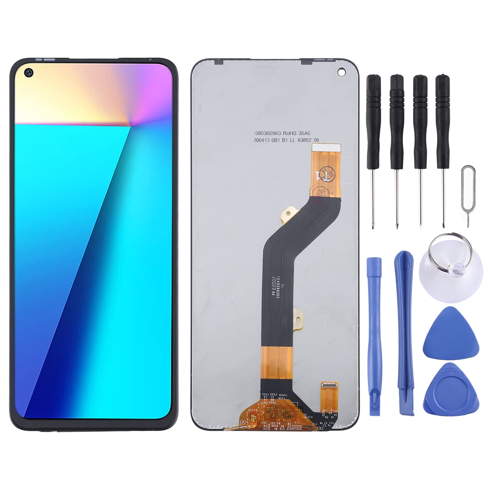 QGTONG-AE LCD Screen and Digitizer Full Assembly for Infinix Note 7 X690B, X690