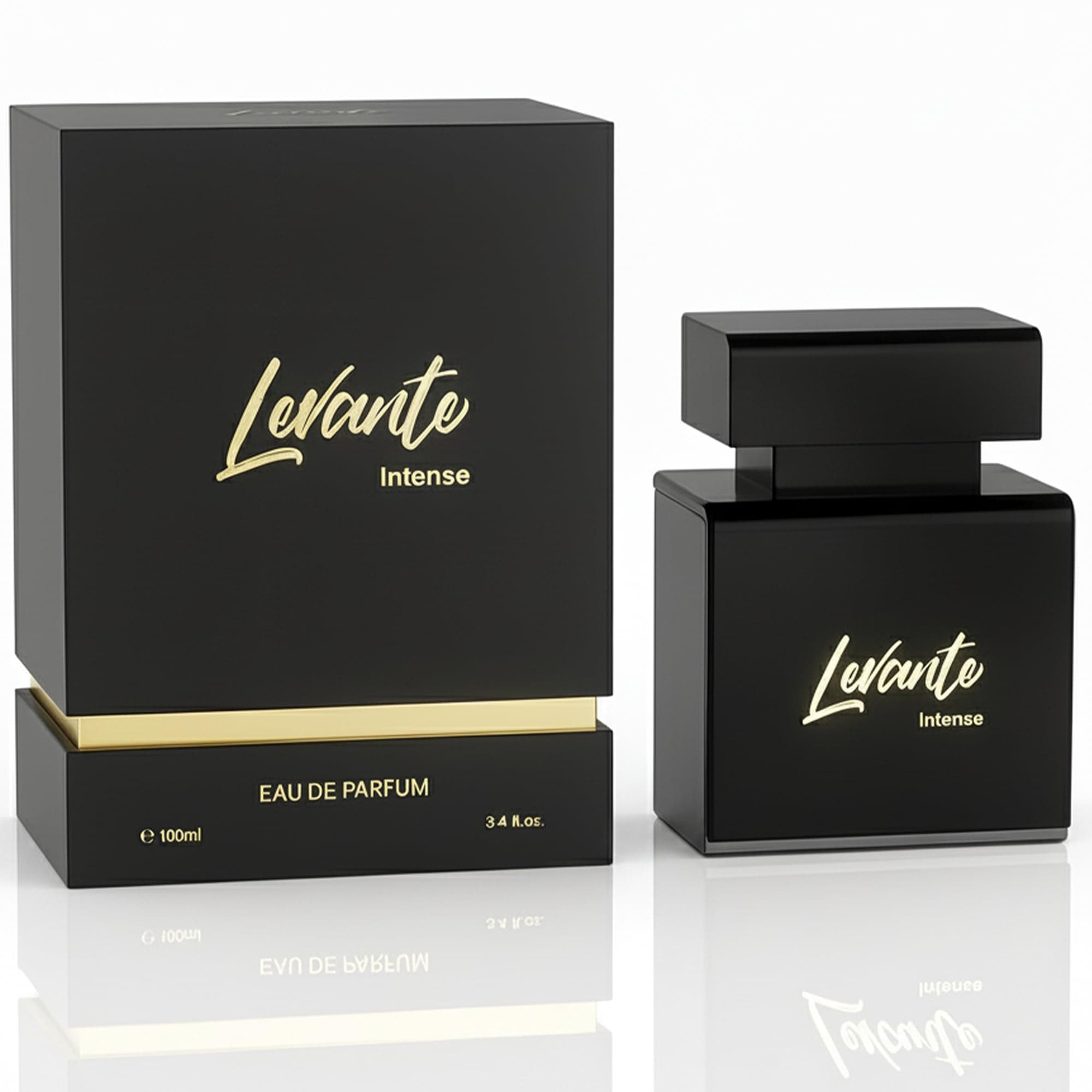 Jo Milano Levante Intense Eau De Parfum Spray | 3.4 oz (100ml) | Fresh, Oud, Amber, Patchouli, Citrus Scent | Long Lasting Fragrance for Men