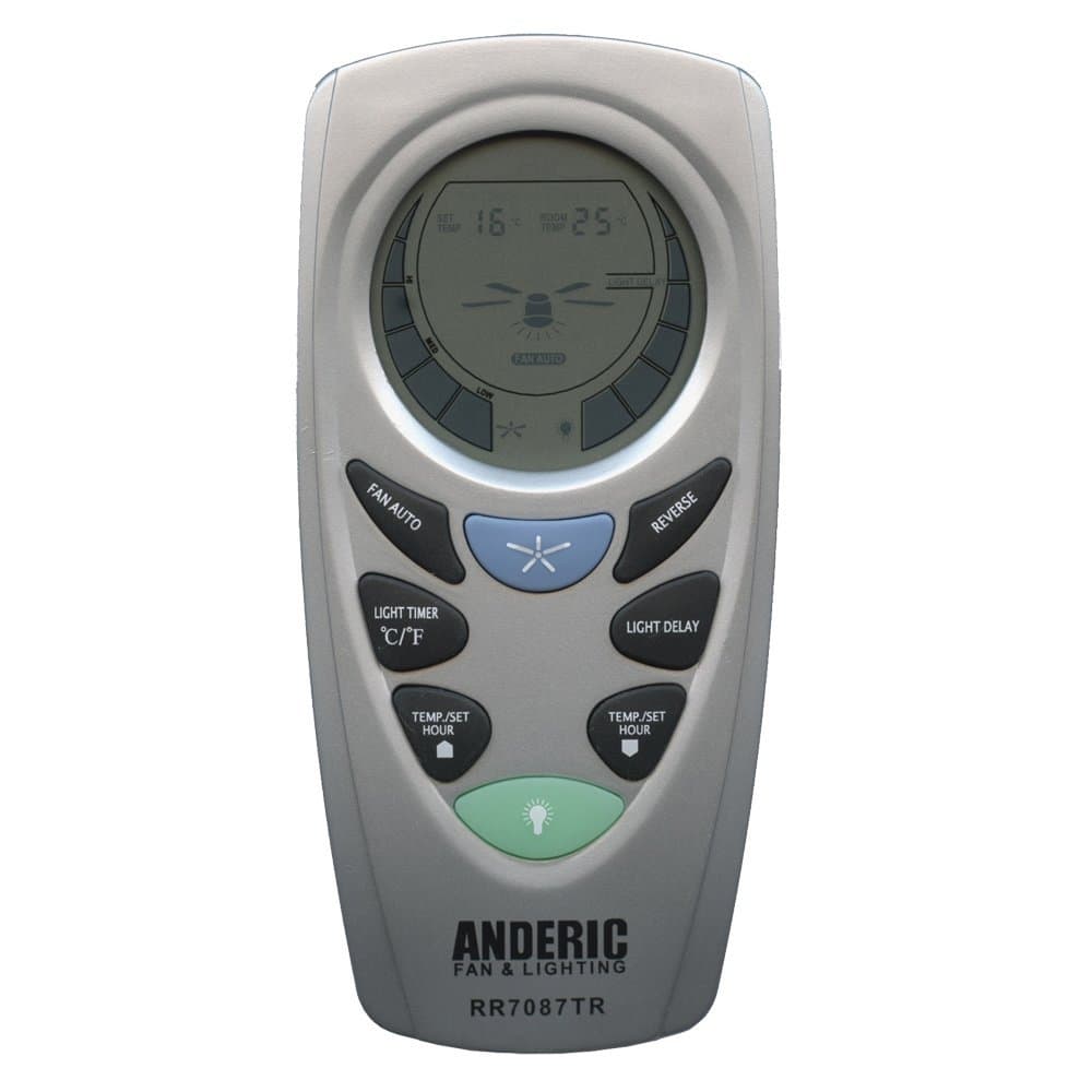 AndericUC7087T with Reverse Key for Hampton Bay Ceiling Fans - FCCID: CHQ7087T - RR7087TR - Silver