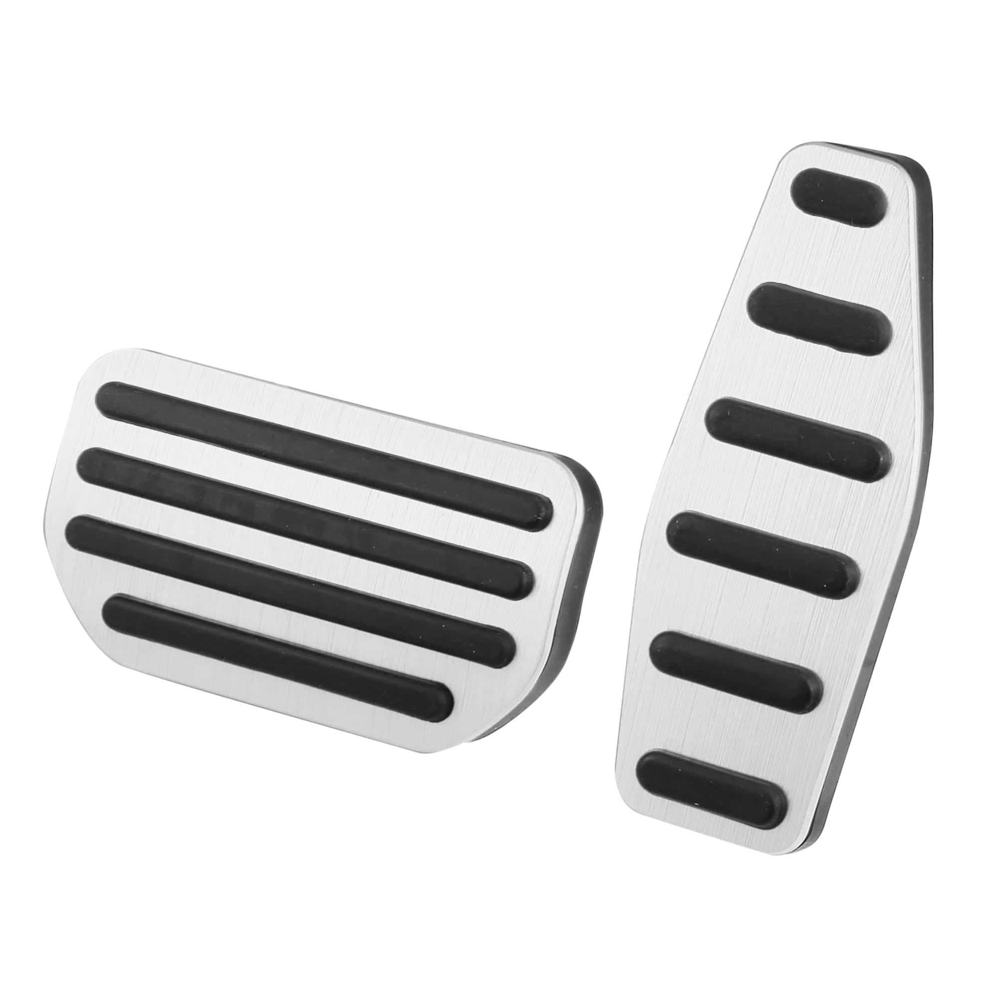 X AUTOHAUX 1 Set Automatic Transmission Brake Pedal Pad Gas Accelerator Pedal Cover for Suzuki Jimny JB64W Sierra JB74W Silver Tone