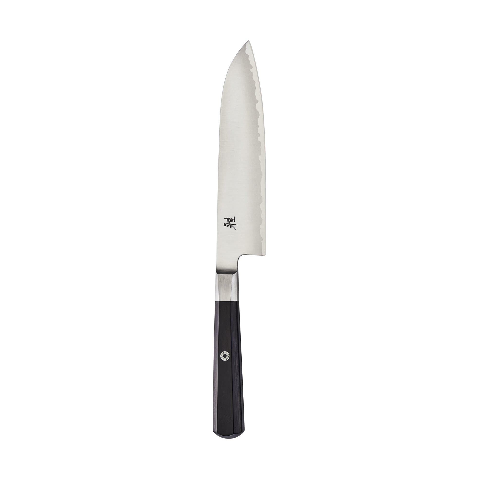 Koh Japanese Fine Edge Santoku Knife,5.5-inch, Small Kitchen Knife, Pakkawood Octagon-shaped Handle, Hand-honed Blade Finished with Katana Edge, Handcrafted in Seki, Japan