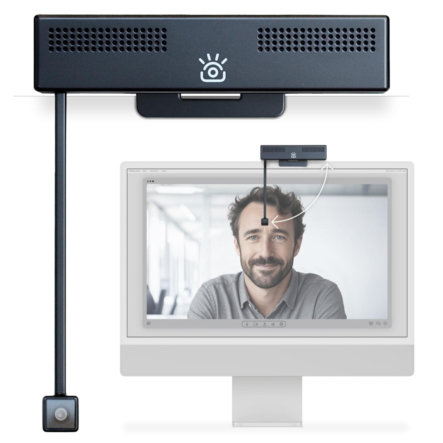 Pro 4K HD Webcam with Eye Contact, Noise Cancelling Mic, Plug and Play USB for Mac & PC Zoom Certified, Works with Teams, Meet, Streaming, and Video Calls (Pro 2025)