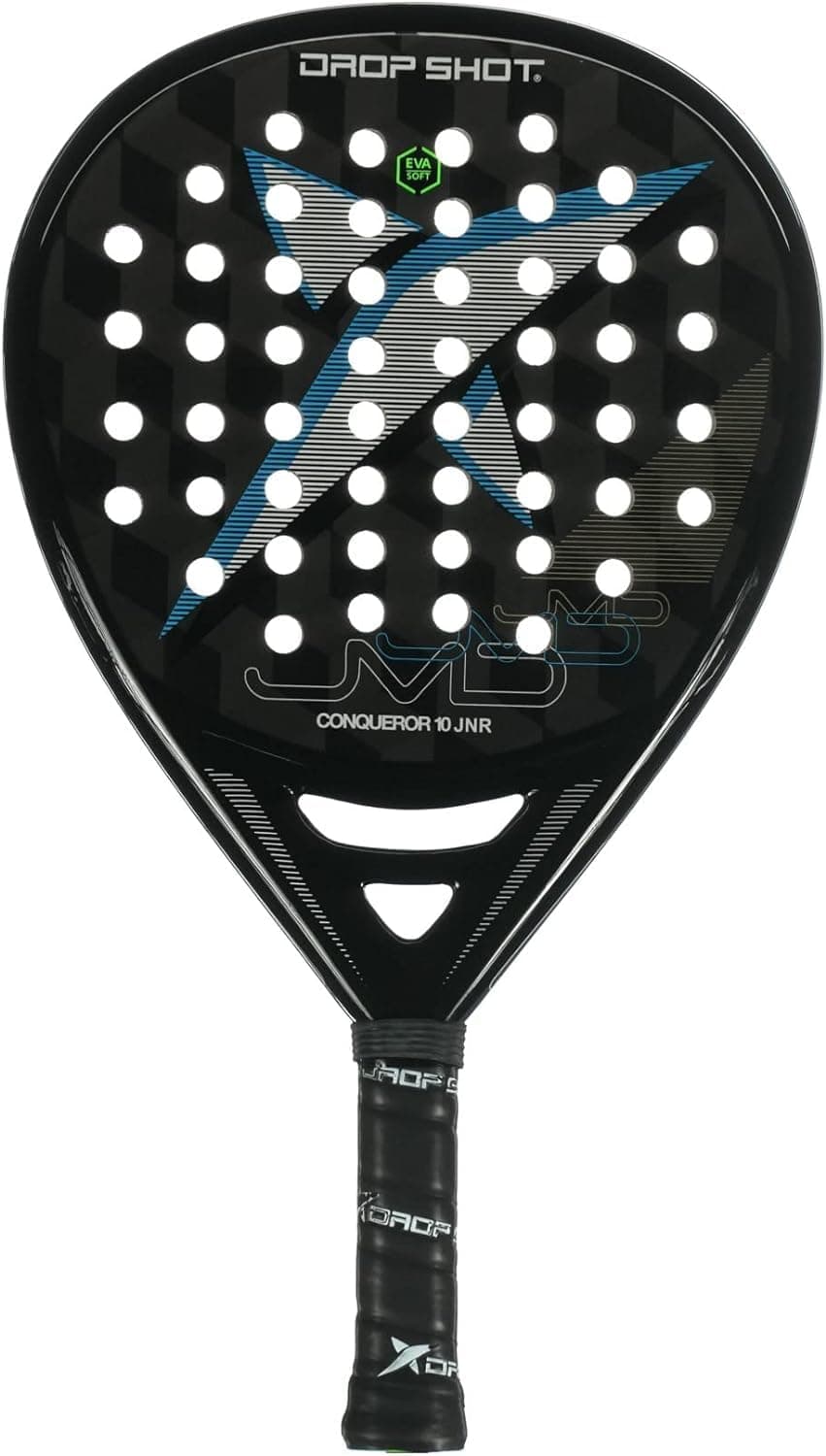 Drop Shot Conqueror 10 Junior Padel Racket, Black/Grey