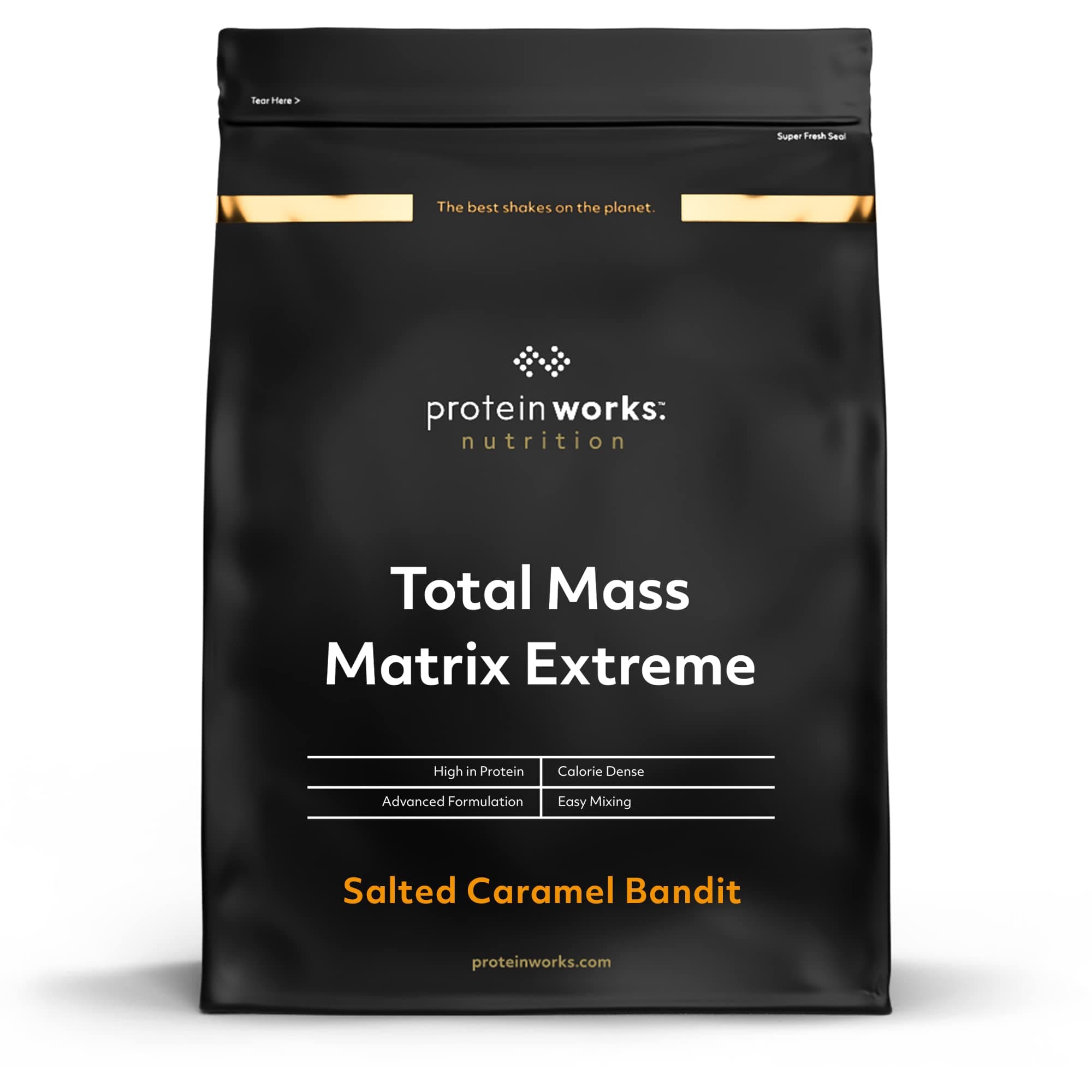 Protein Works | Total Mass Matrix 360 - Gold Innovation, Tri Protein Blend, Mass Gainer Protein Powder, Creatine Monohydrate, Glutamine, Vitamins & Minerals, Cookies 'n' Cream, 5 Servings, 1.32kg