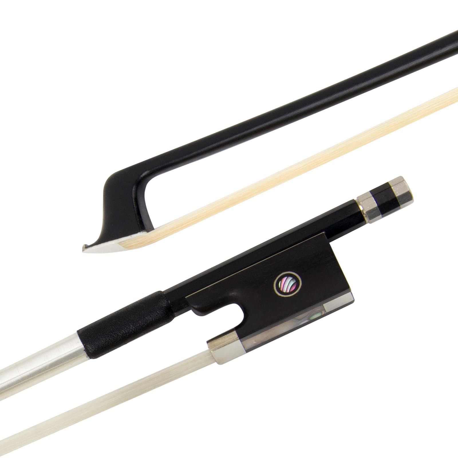 Kmise Carbon Fiber Violin Bows: Lightweight Violin Bow 4/4, Anti-Deformation Full Size Fiddle Bow, Ultra-Stretchy Horse Hair, Gift for Professional, Beginner, Adults, Kids Violins Practice (Black)