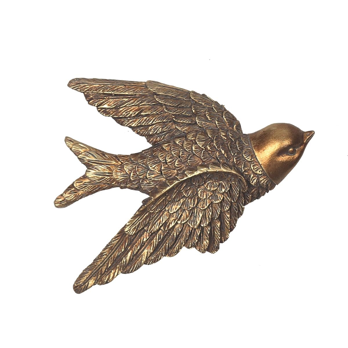 Vintage Wall Sculpture, Antique Pediment Hallway Wall Art, Hand Painted Bird With Exquisite Wing And Feather Details, Aesthetic Room Decor Unique Gift (Antique Bird)