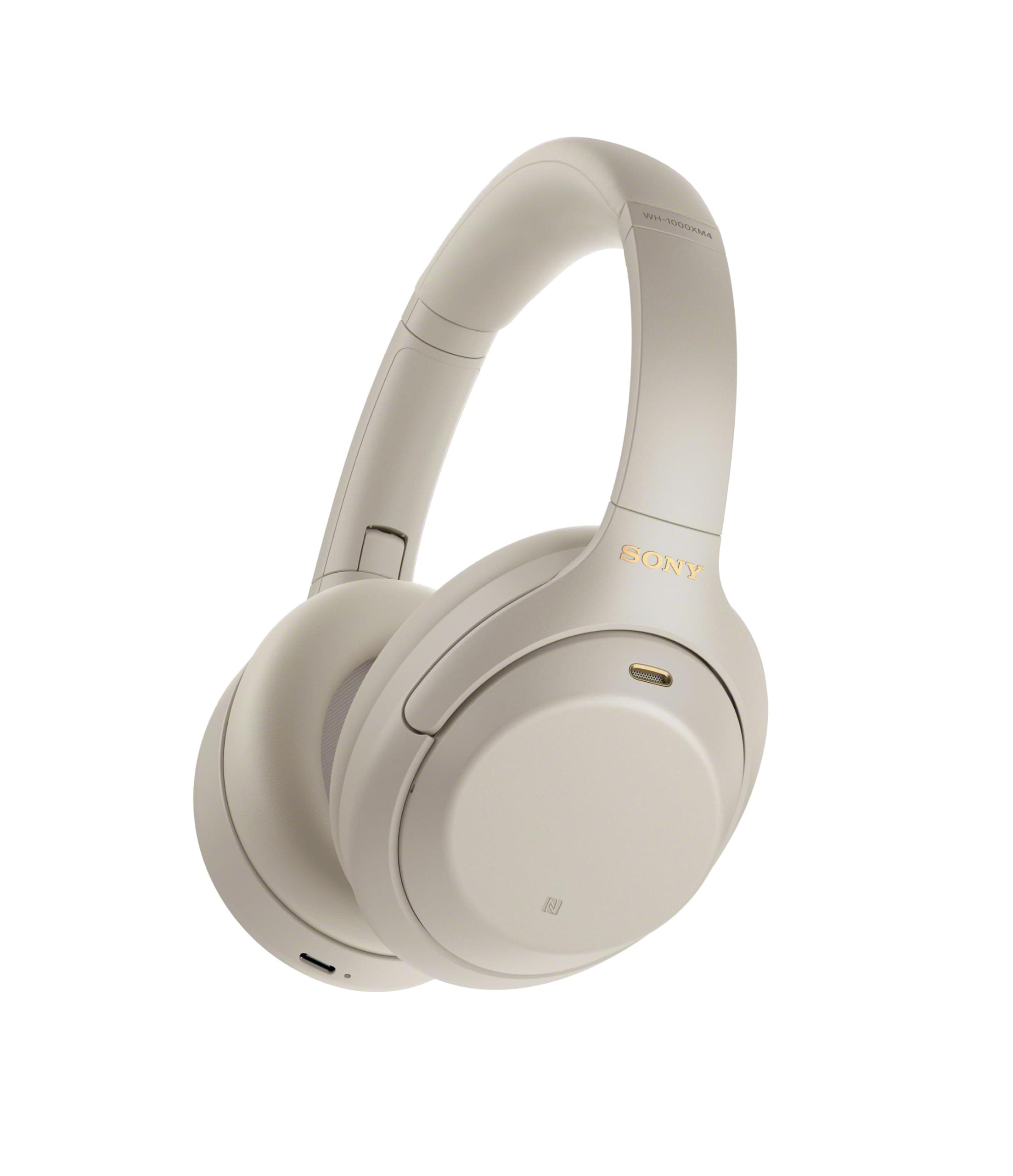 WH-1000XM4 Wireless Noise Cancelling Bluetooth Over-Ear Headphones With Speak to Chat Function and Mic For Phone Call, Silver