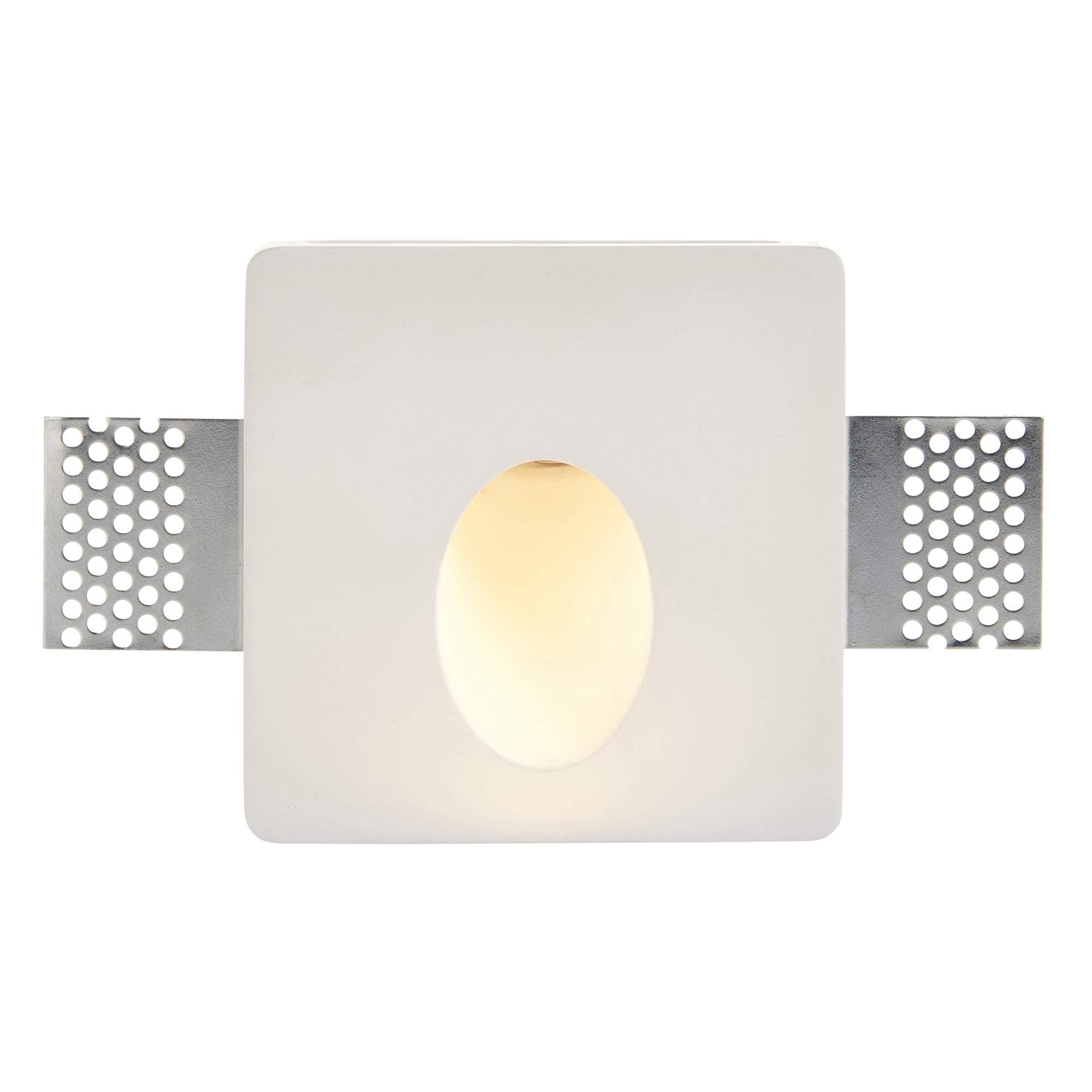 ZEKE Trimless Plaster-in Square Anti Glare LED Wall Light Paintable Seamless Feature Lighting in Warm White 3000K