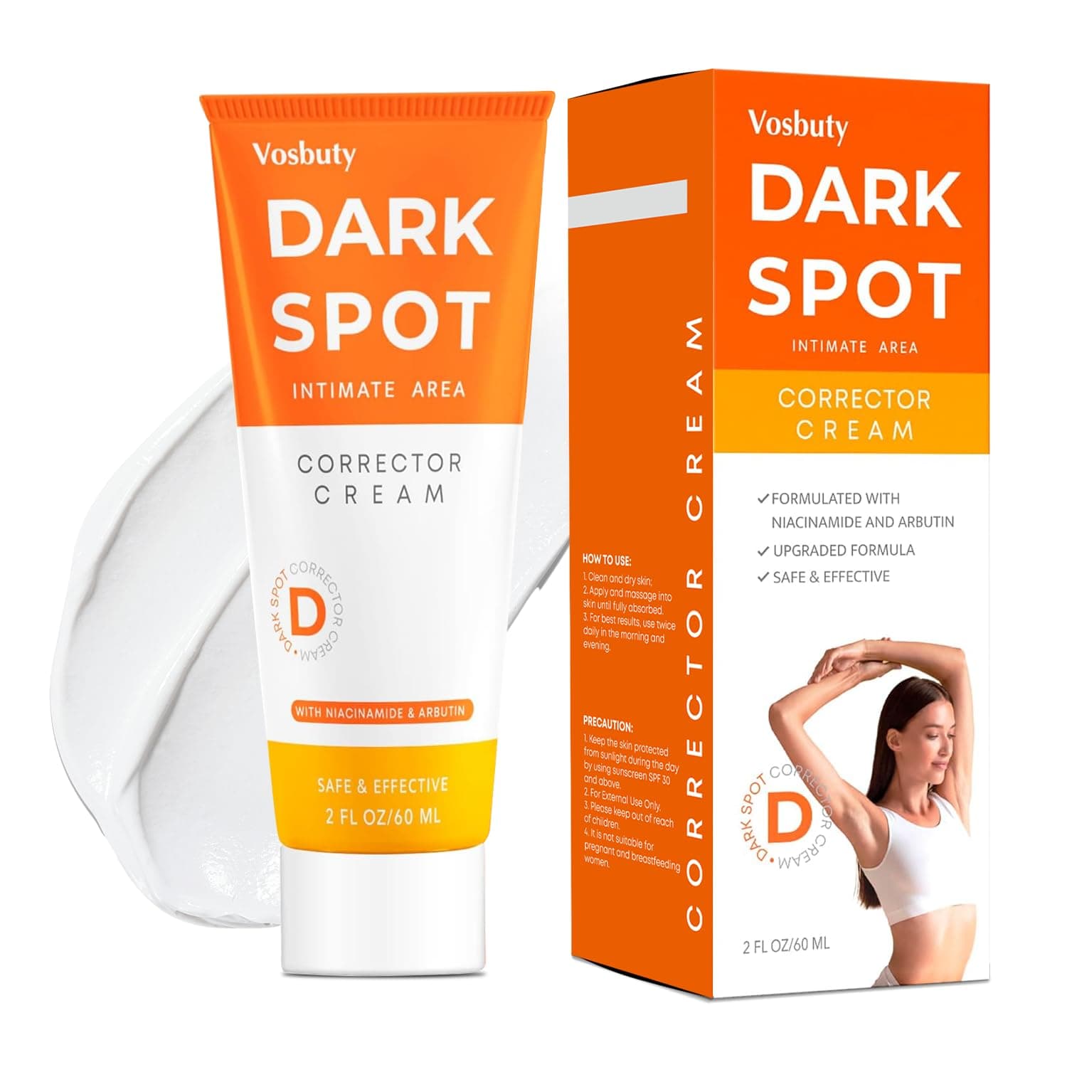 Dark Spot Corrector for Face and Body: Dark Spot Remover for Intimate Areas Neck Underarms Elbows Knees Bikini - Rapid Tone Repair Sun Spots Melasma Freckles Age Spots (2 fl oz/60ml)