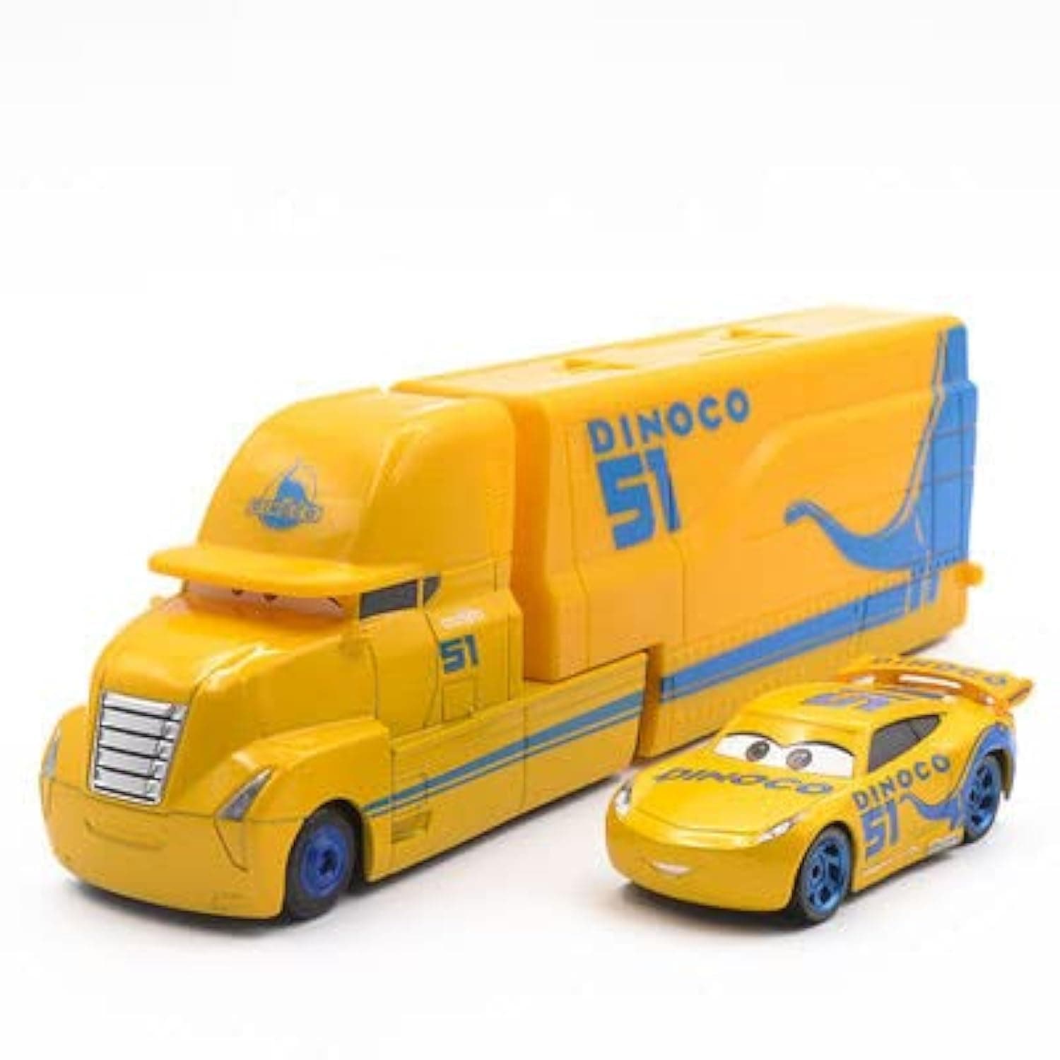 wltk Movie Cars 2 3 New Dinoco Hauler NO.51 & Curz Ramirez Racer Speed 2PCS Vehicles ， McQueen Jackson Storm Cruz Ramirez Vehicles