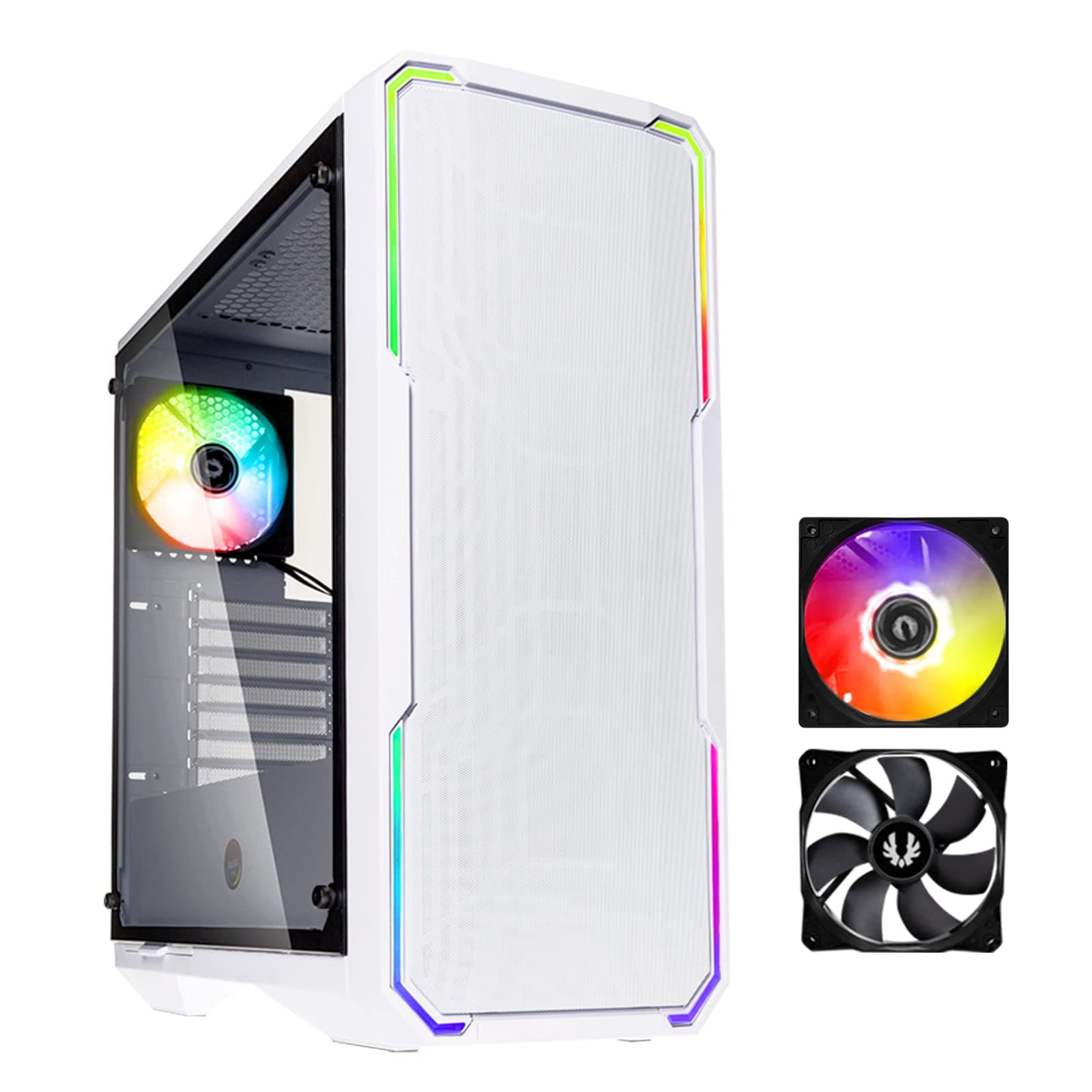 BitFenix BFC-ESM-150-WWWGK-RP Enso Mesh Case White Mesh Front Panel