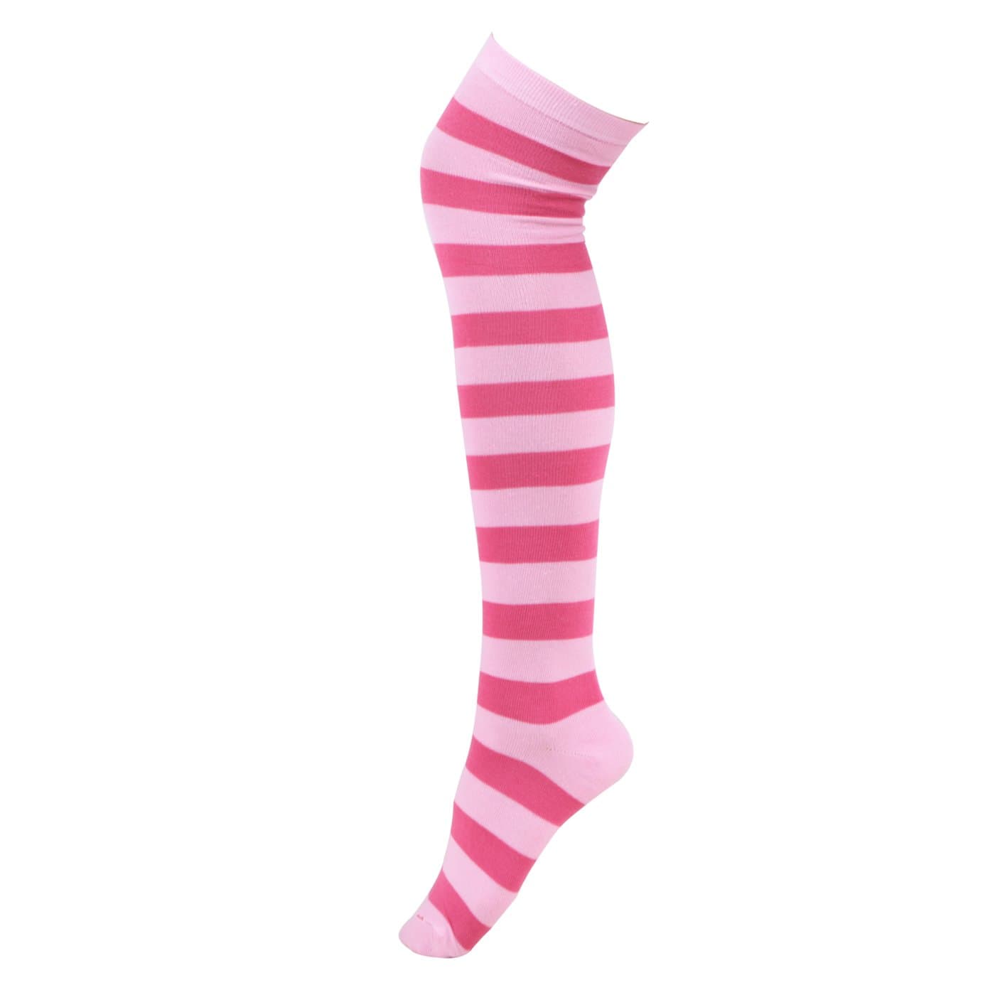 Women's Extra Long Striped Socks Over Knee High Opaque Stockings