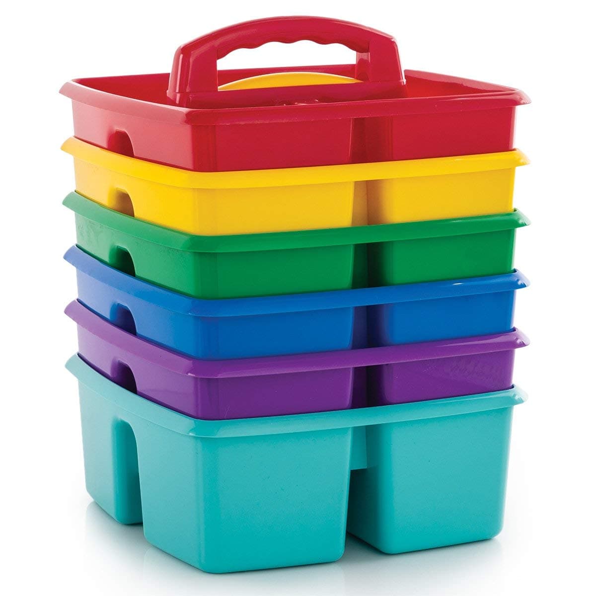 Classroom Caddy, 9.25 x 9.25 x 5.25 Inches, Assorted Colors, Color Assortment Will Vary, Case of 6 (00940U06C), Small Caddy