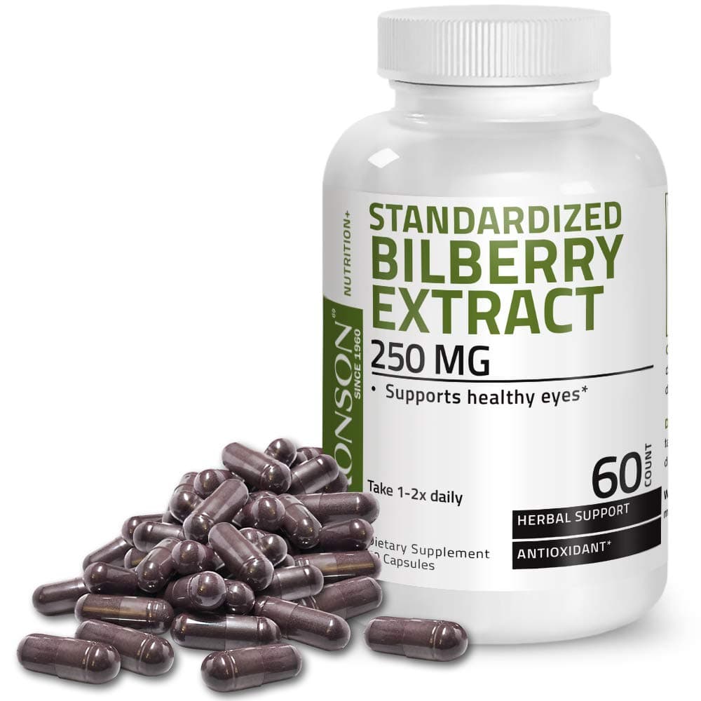 Bronson Standardized Bilberry Extract 250 mg, 60 Capsules