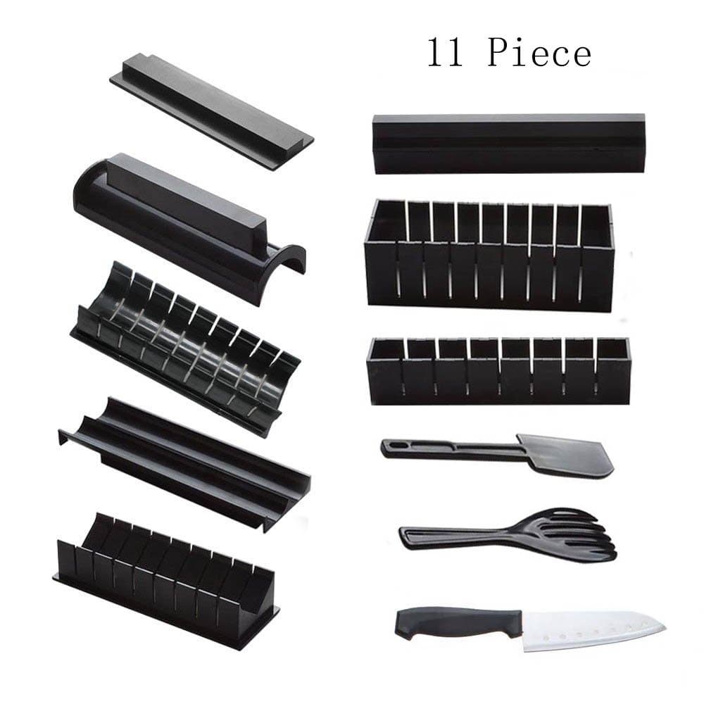 11 Piece Sushi Maker Set Including Sashimi Knife Rice Spoon And Paddle, DIY Sushi Making Kit Roll Sushi Maker.