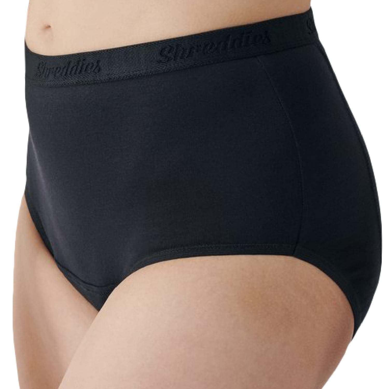 Flatulence Filtering Women's Hi-Waist Briefs, Black, L