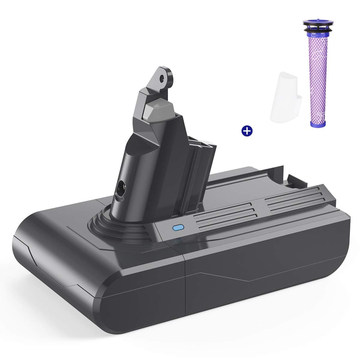 FLYLINKTECH V10 6000mAh 25.2V Battery Replacement for Dyson V10 Animal V10 Absolute V10 Motorhead V10 Fluffy V10 Series Total Clean Cordless Stick Vacuum Cleaner Li-ion Battery with Fliter