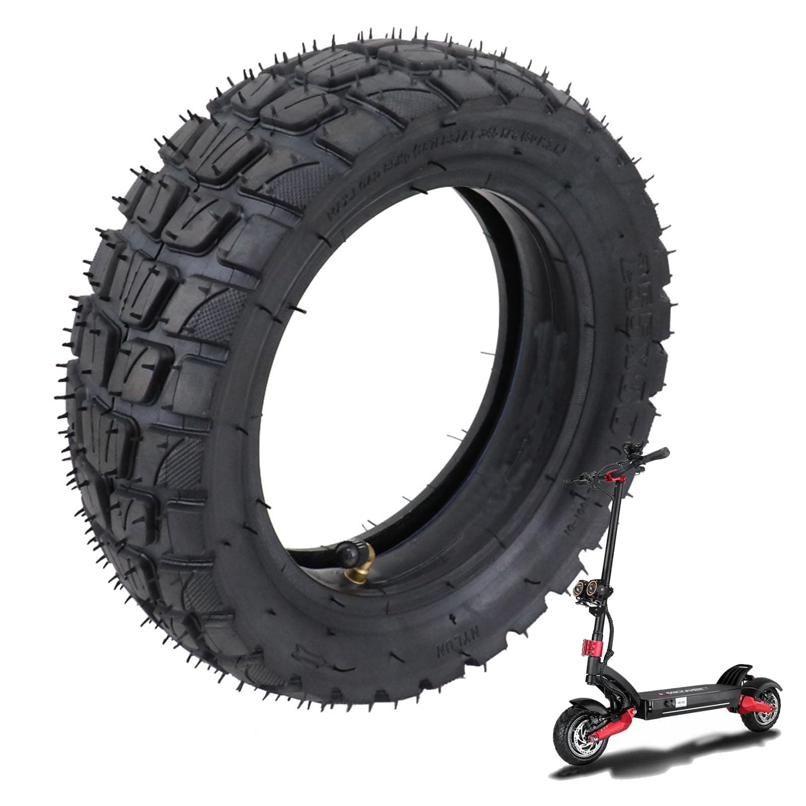 255x80 Scooter Tire Tube 80/65-6 10x3 for Electric Scooter Replacement - Thicken Widen Off-Road Tyre for Zero 10x, Kugoo M4, Kaabo Mantis