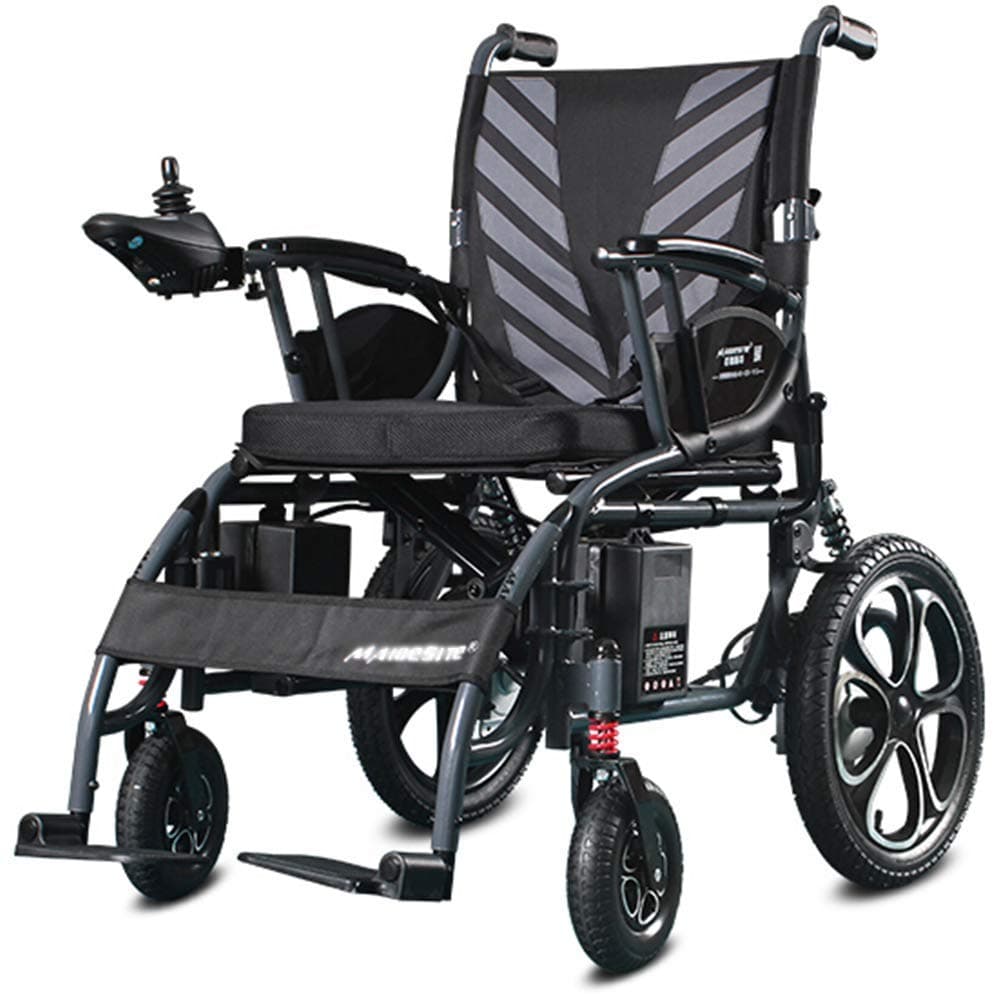 IW.HLMF ACEDA Electric Wheelchair, Foldable And Lightweight Powered Wheelchair,Seat Width 45Cm,360° Joystick, Weight Capacity 100KG