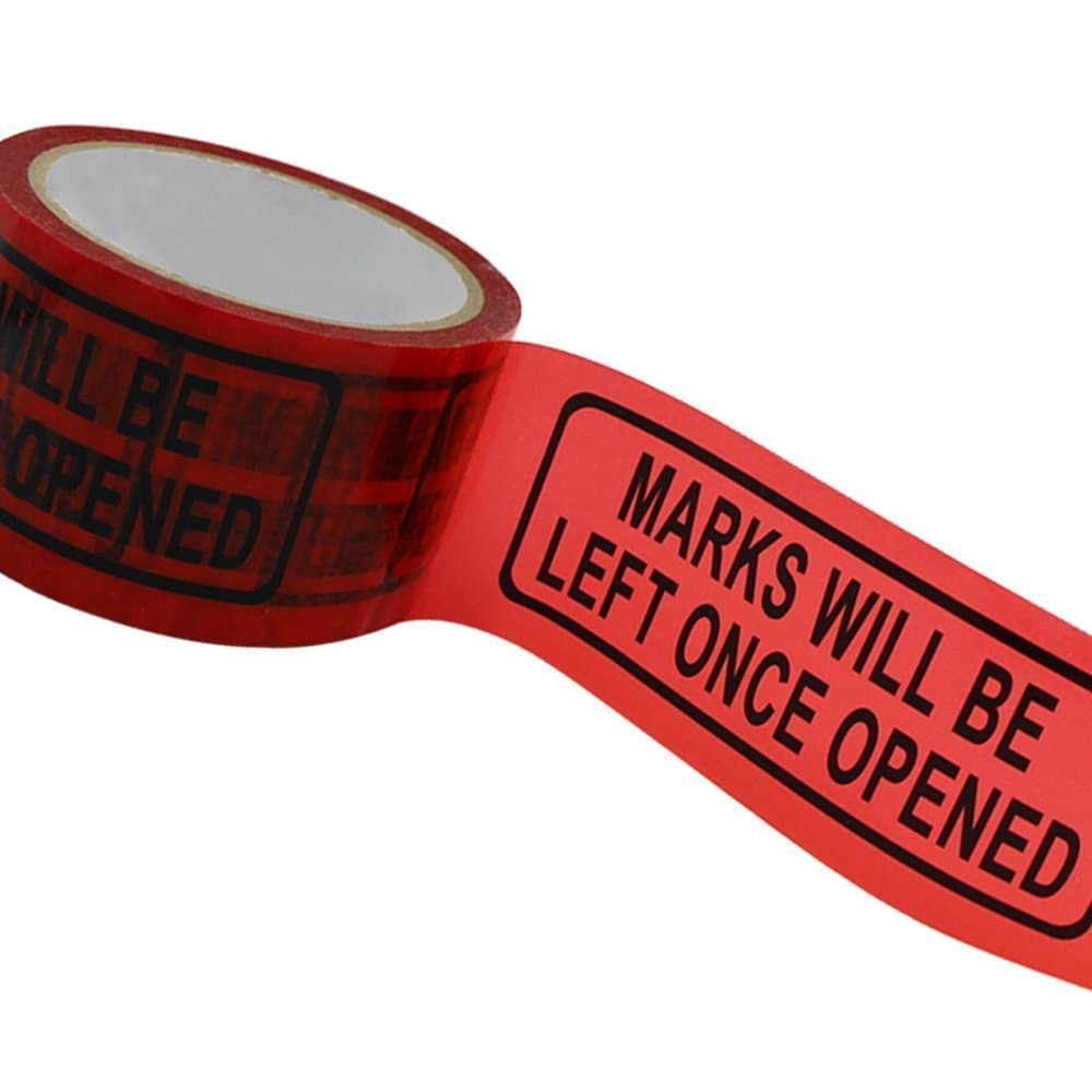 Solitary Walker Tamper Evident Security Tape Resistant Safety Stickers Labels Seals Prevent Opened Void Tape Legend “Marks Will Be Left Once Opened” (5cm x 55yds)
