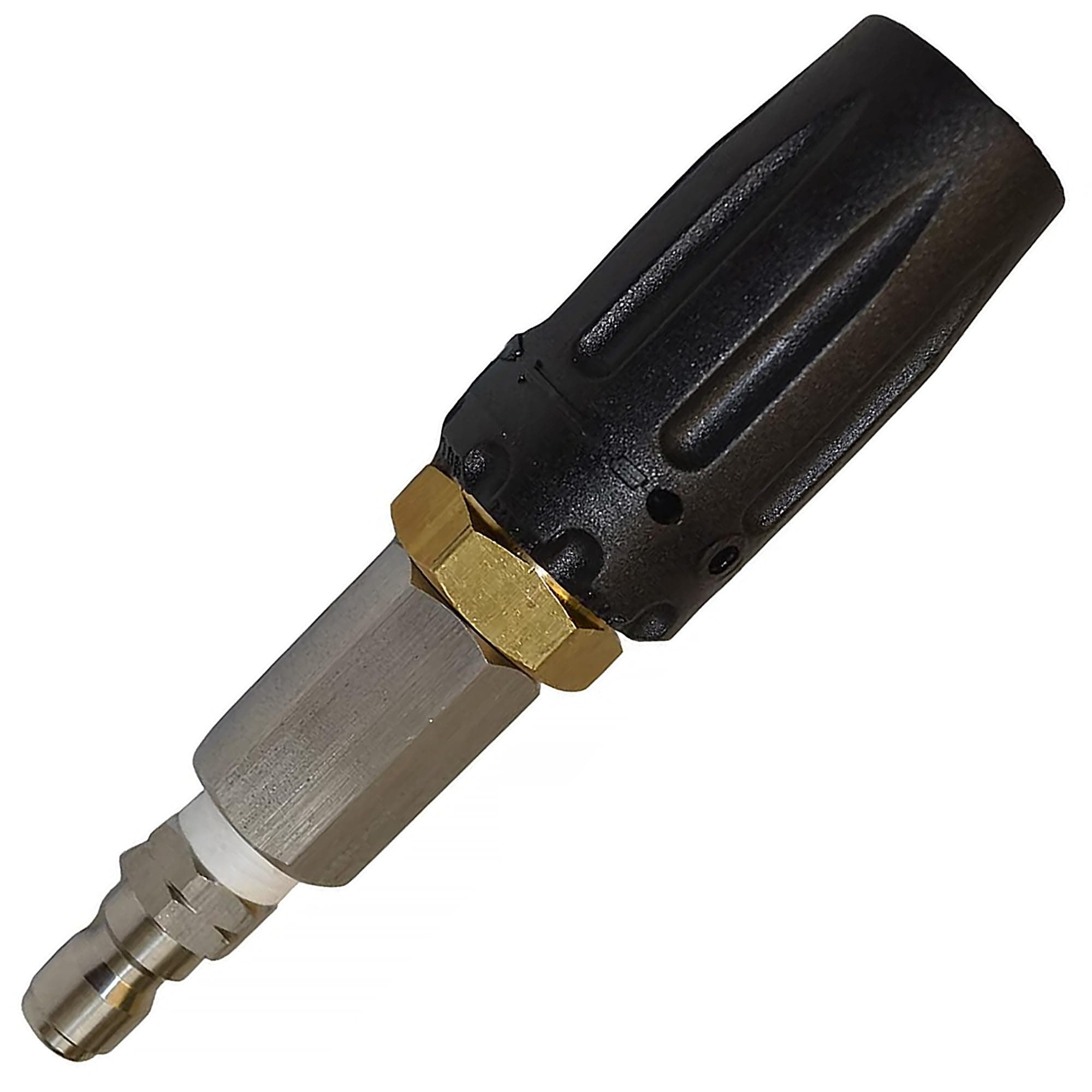 X-Jet DS Twist Nozzle | 3-7 GPM Up to 50' Off Ground | Adjustable Downstream Soft-Wash Nozzle | Eliminates Switching from Low Reach to High Reach Downstream | Ideal for High Pressure Washers