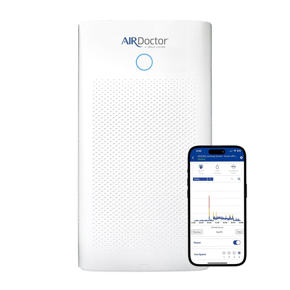 AD5500i SMART HEPA Air Purifier for Extra Large Spaces & Open Concepts with UltraHEPA, Carbon & VOC Filters - Captures particles 100x Smaller than HEPA Standard (AirDoctor 5500i Smart)