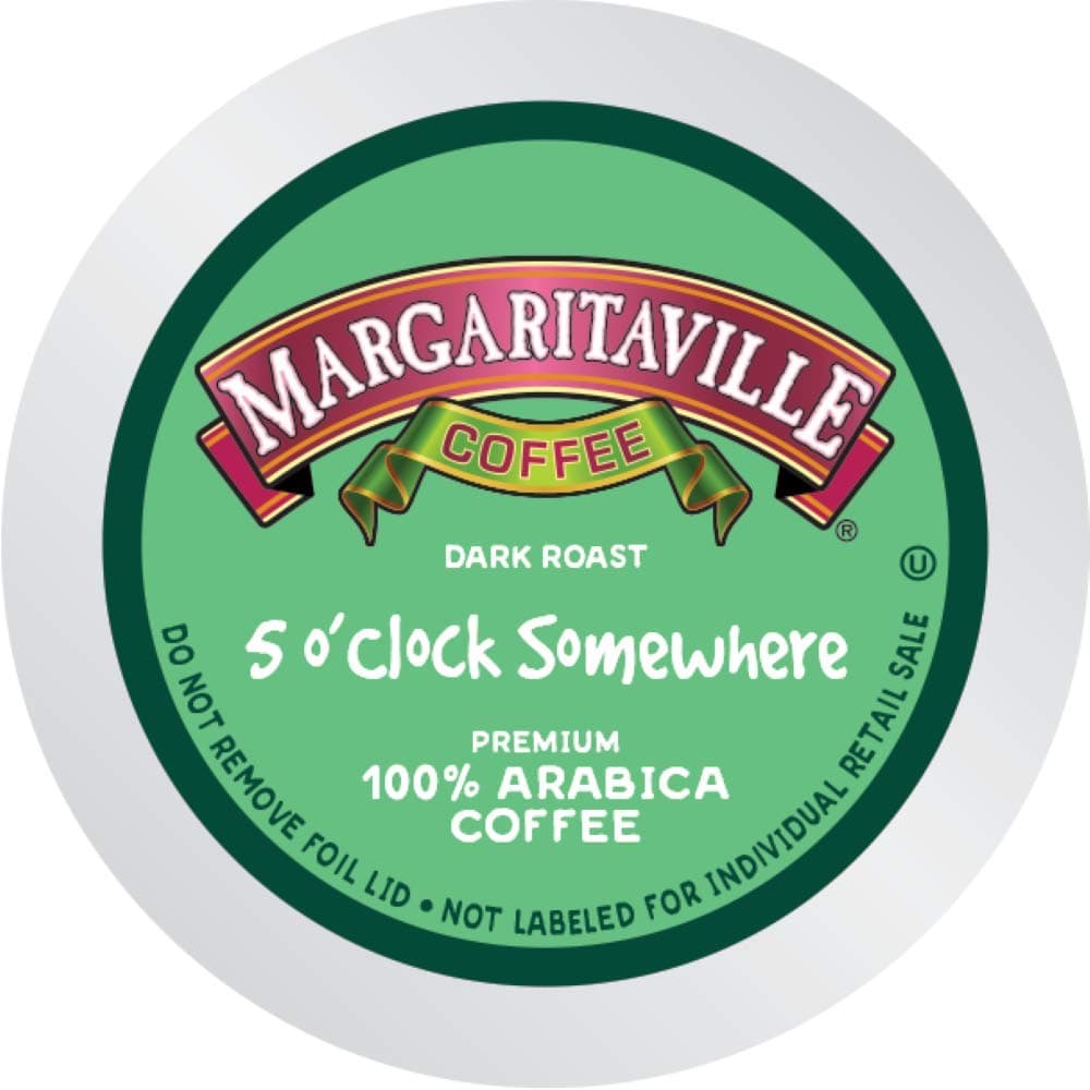 5 O'Clock Somewhere for K-Cup Keurig 2.0 Brewers, Margaritaville Coffee Dark Roast Single Serve Coffee Pods, 0.38 Ounce (Pack of 48)
