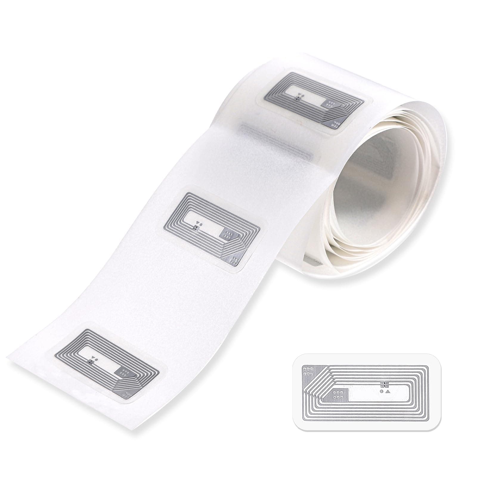 simarro 20 Pcs Electronic Label Sticker NTAG213 Electronic Chip Micro Stickers Adhesive Labels Rewritable Transparent Compatible with Most Smartphones and Devices