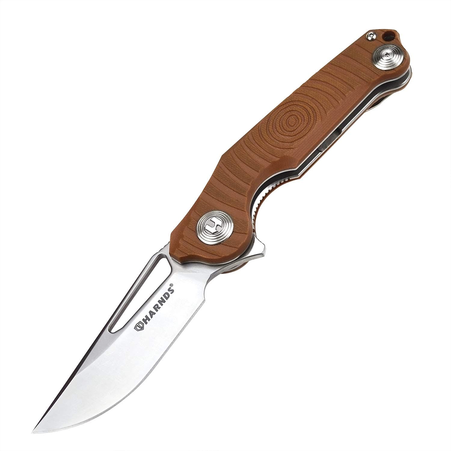 Harnds Time Folding Knife with 14C28N Steel Blade Pocket Knife with G10 Handle Camping Knife with Pocket Clip