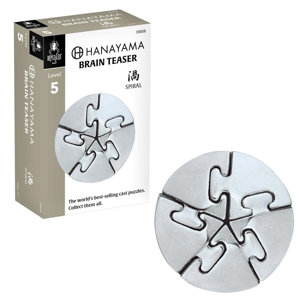 Bepuzzled Metal Spiral Hanayama Cast Brain Teaser Puzzle Level 5