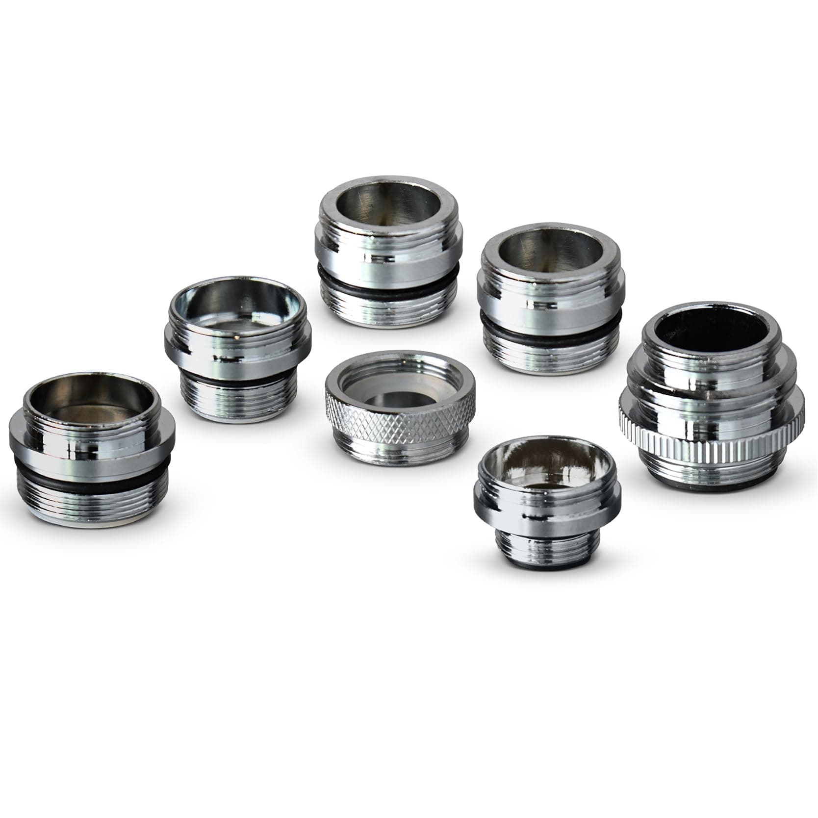 7-Piece Faucet Adapter Kit, Brass Aerator Adapter Set to Connect Garden Hose, Water Filter, Standard Hose via Diverter, in RV & Other - For Faucets With Removable Aerators