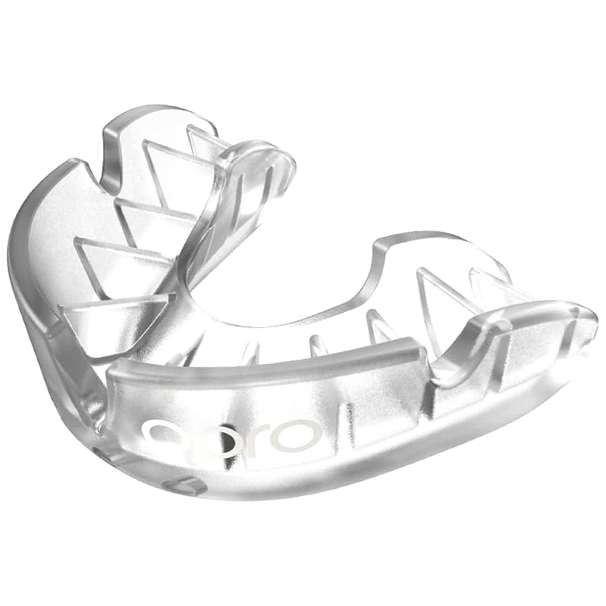 Silver Level Adult and Youth Sports Mouthguard with Case, Gum Shield Featuring Revolutionary Fitting Technology for Hockey, Lacrosse, Rugby, MMA, Boxing and Combat Sports (Youth,Clear)