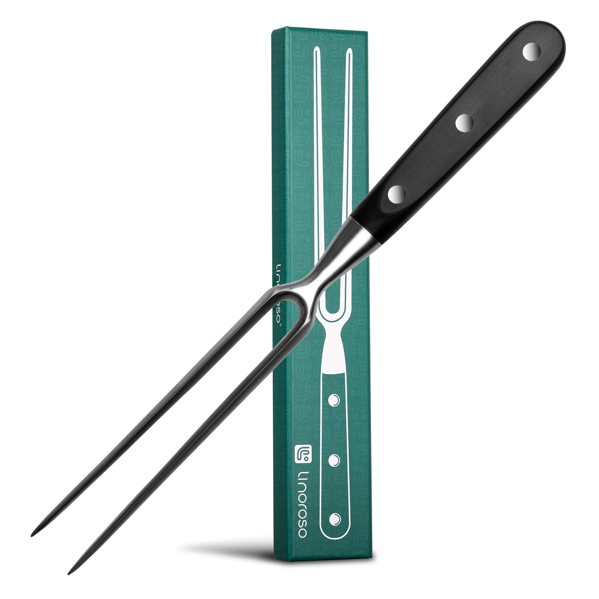 linoroso Meat Carving Fork 12.5 inch, Razor Sharp Carving Fork Barbecue Fork BBQ Tools Meat Forks Stainless Steel