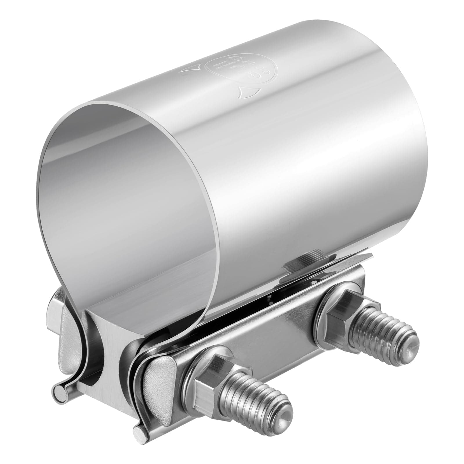 EVIL ENERGY 2.25 Inch Exhaust Clamp, 2 1/4" Butt Joint Band Clamp Sleeve Coupler Stainless Steel for Pipes, Mufflers, Catalytic Converters 2Pcs