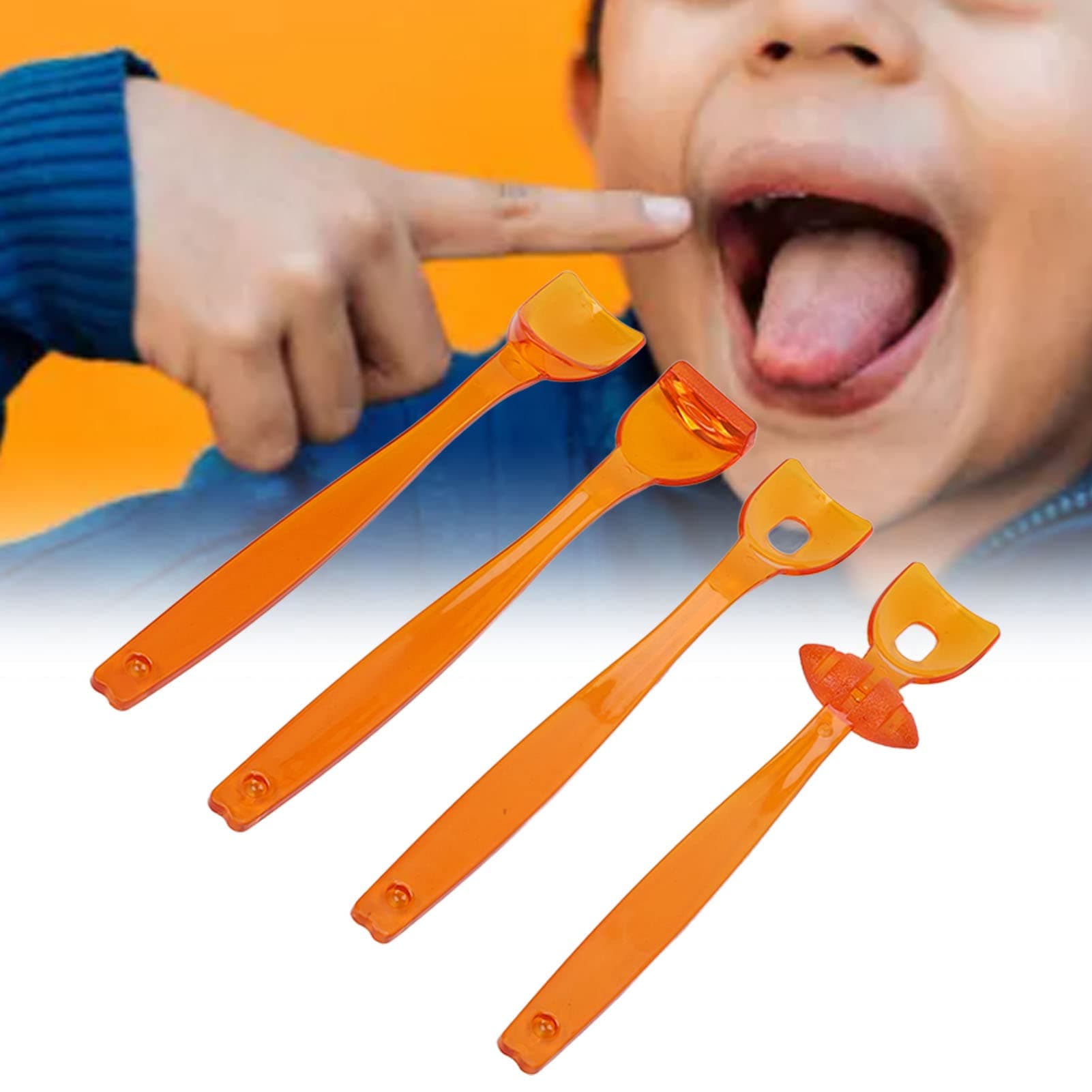 Tongue Muscle Trainer, 4pcs Tongue Muscle Trainer Portable Oral Lips Muscle Exerciser Recovery Tool Oral Muscle Strength Training Exerciser Tongue Tip Lateralization Lifting for Dysarthria