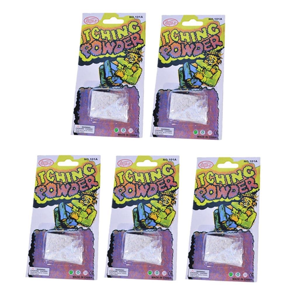 Fawoonu 5Pcs/Set Itch Itching Powder Prank Funny Joke Trick Toy