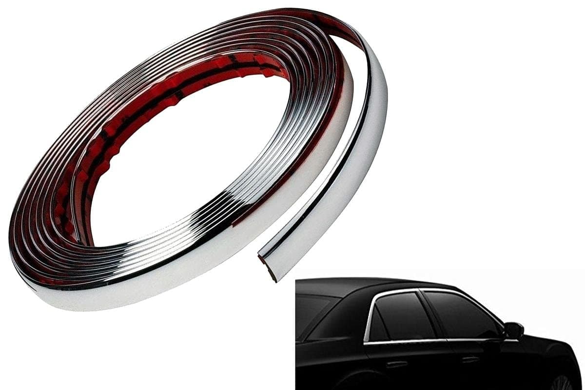 CB15M10 Car Side Window Door Beading A1 Quality Stylish Beading Roll Size 15mm Meter 10 Chrome For Nissan Sunny